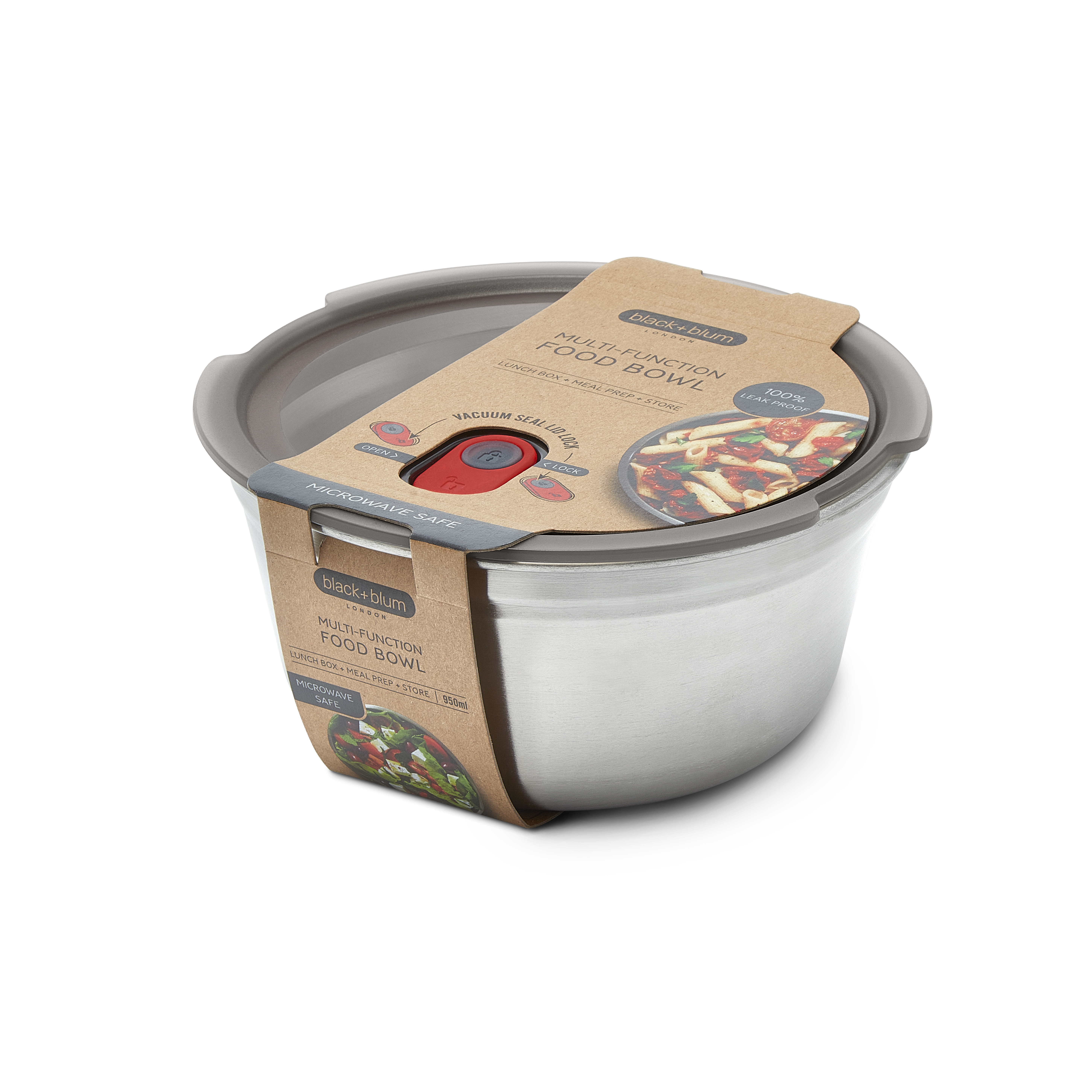 STEEL FOOD BOWL Large - Lunchbox multifunktional (EN)