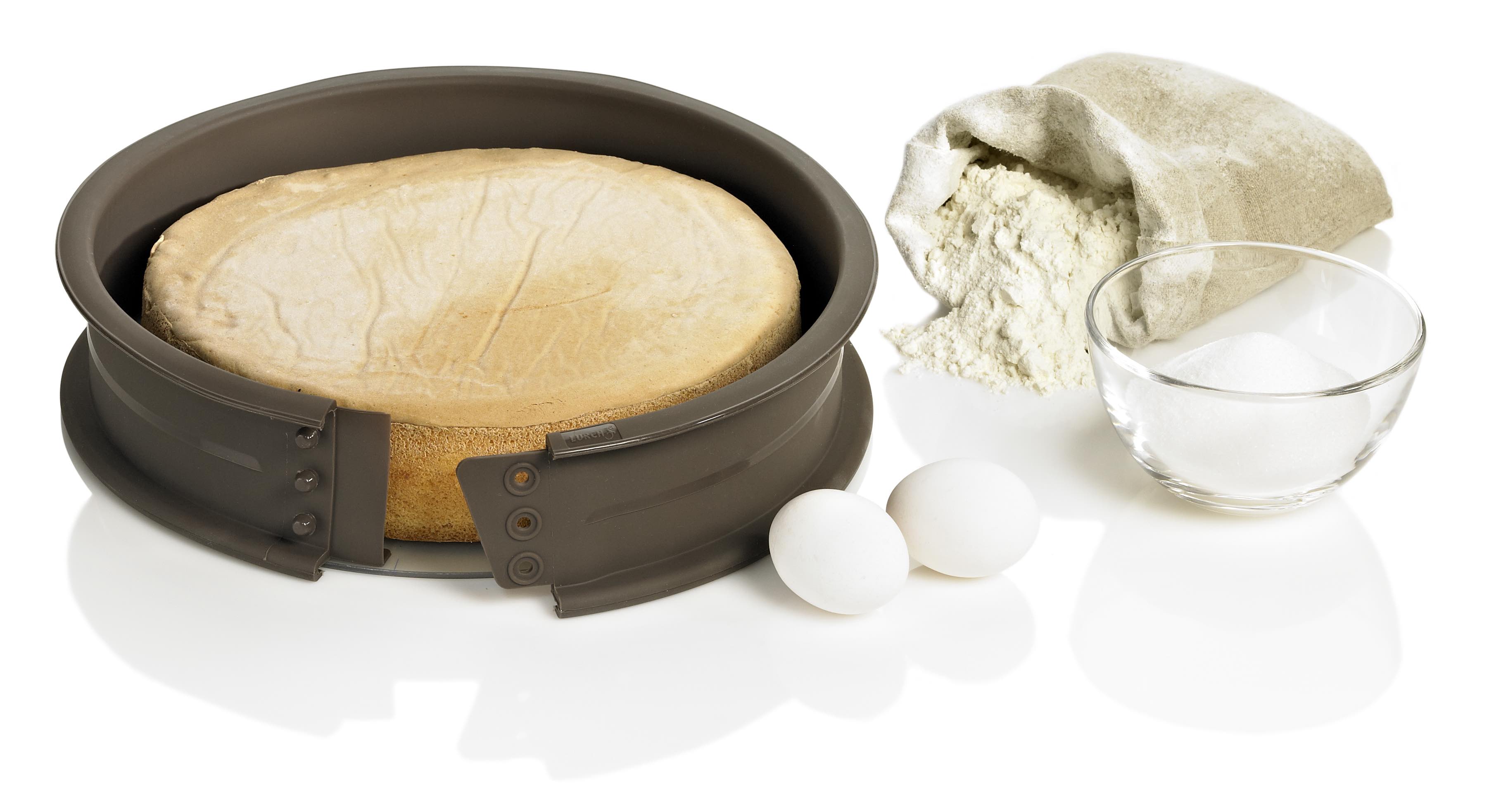 FlexiForm Springform mit Glasboden- 26cm - braun