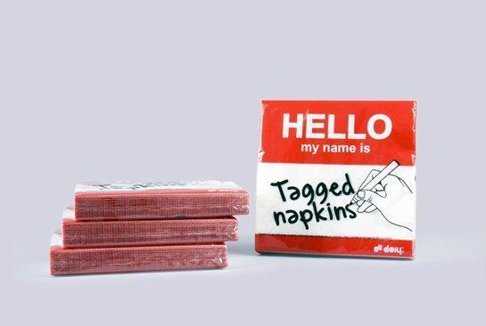 Tagged Napkins 20 Pcs - Servietten
