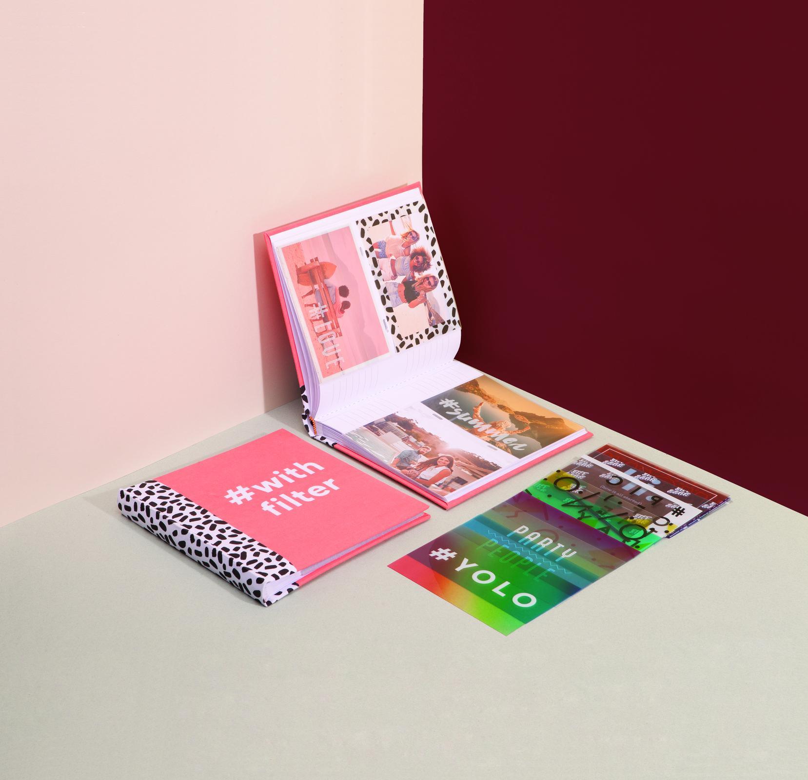 Fabric photo album with 30 photo filters