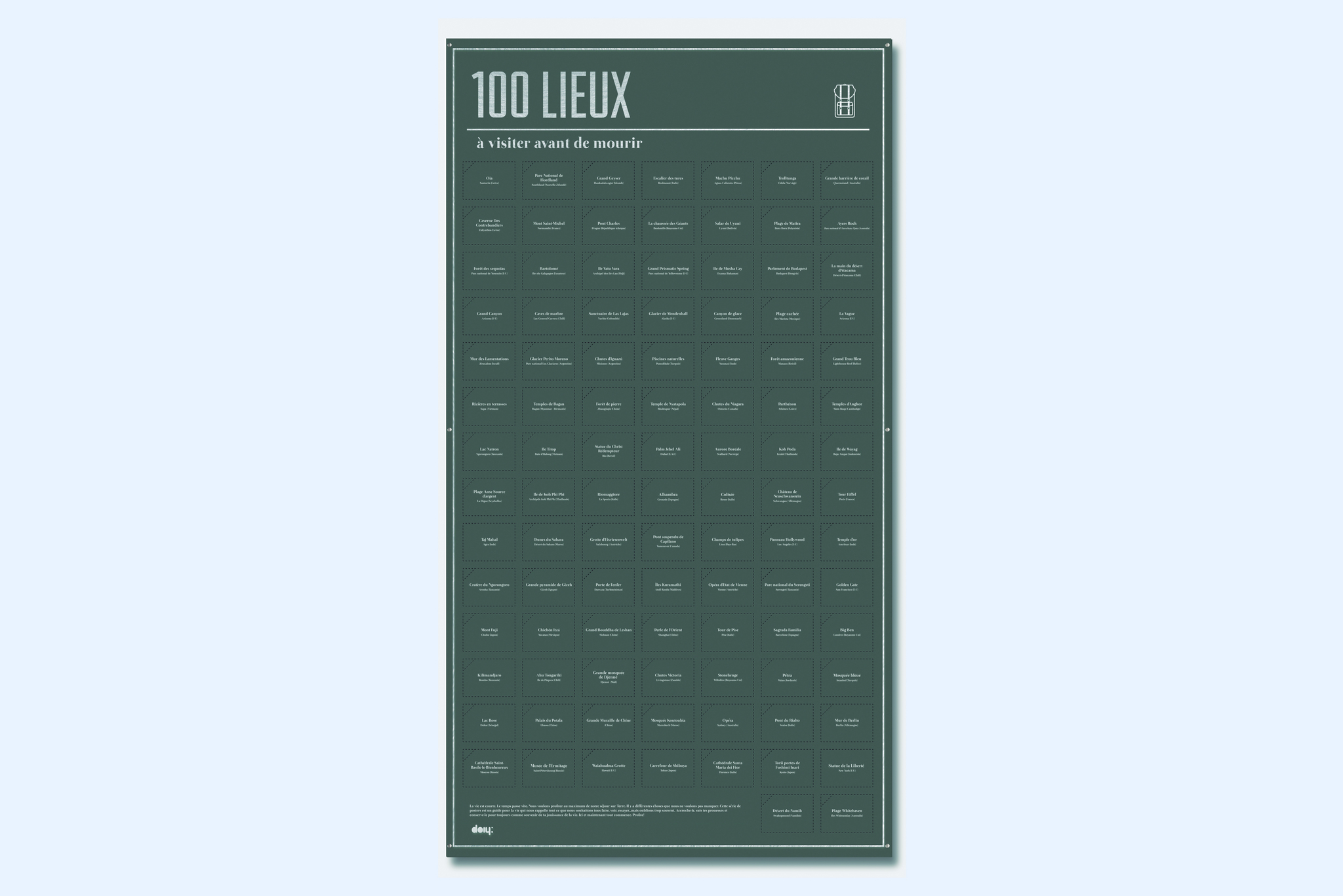 Fabuleuse compilation du 100 endroits les plus myt