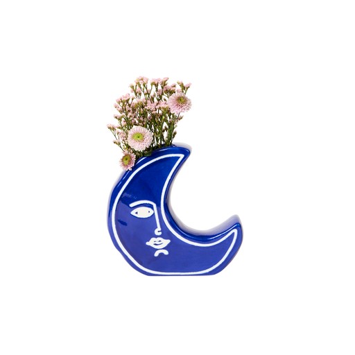 Moon, Vase, Blue