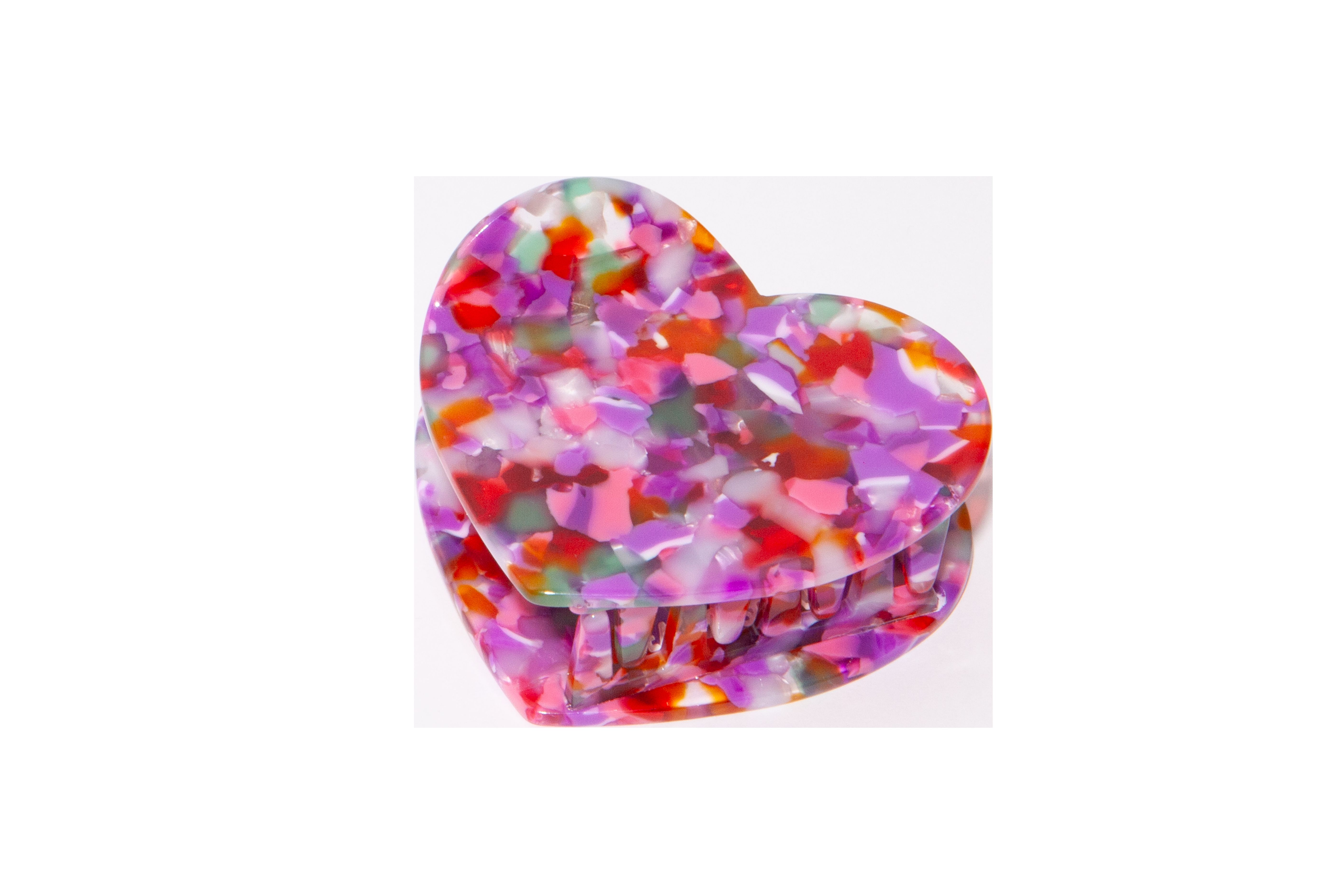 Heart Multicolor Hair Claws - Haarspange