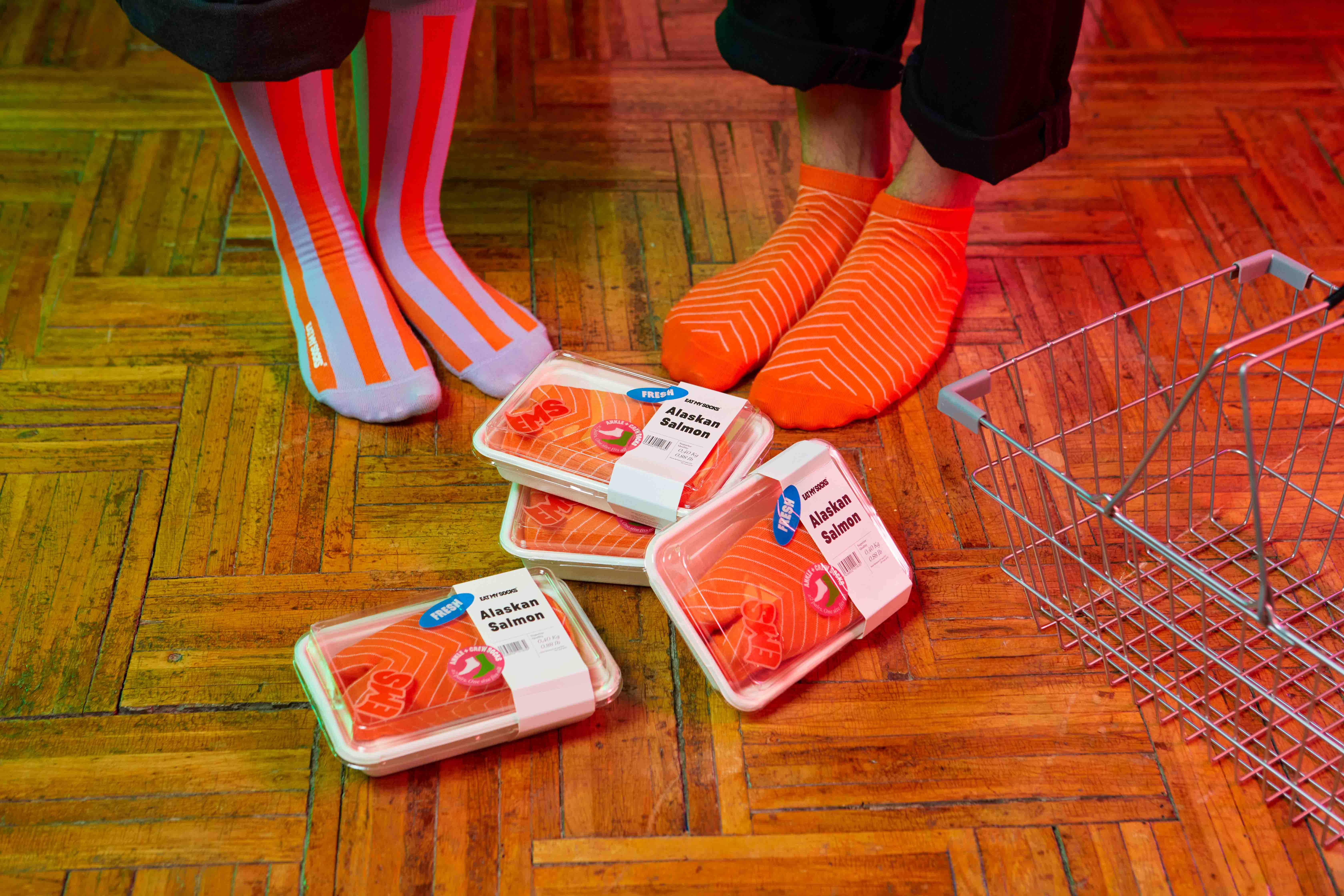 Alaskan Salmon, 2 Paar Socken