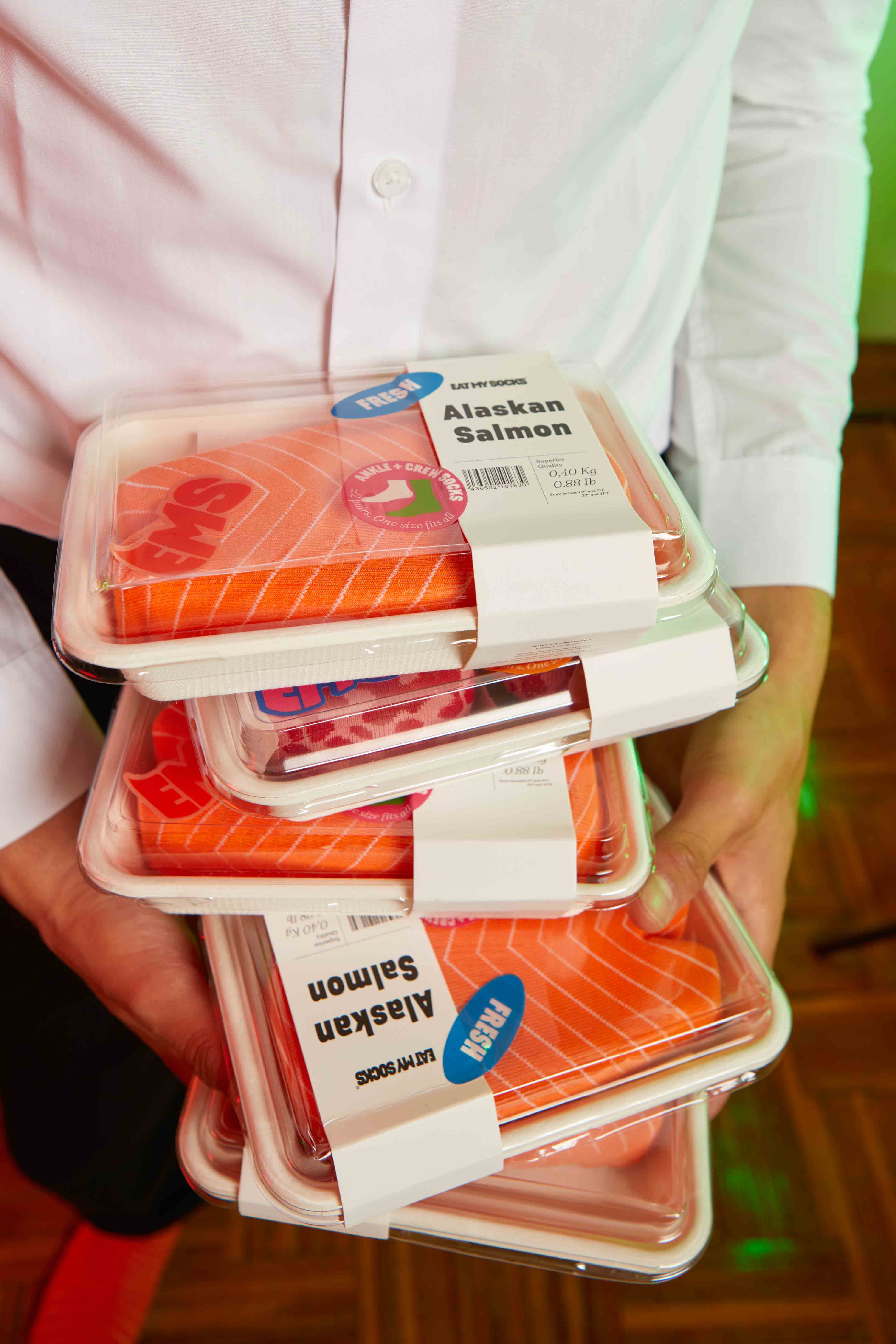 Alaskan Salmon, 2 Paar Socken