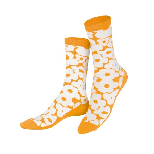 Flower Power, Socken, orange