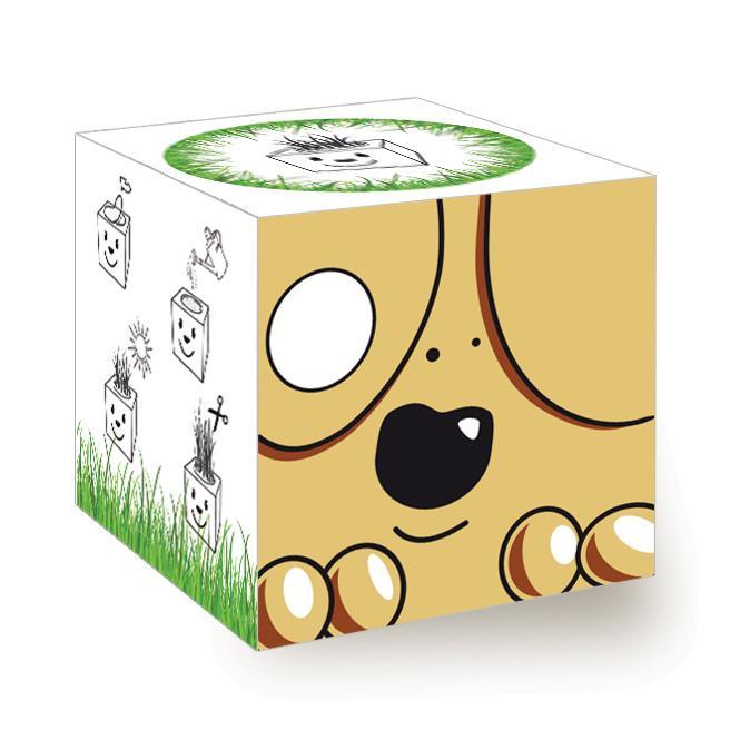 Grasscube Holzwürfel Hund