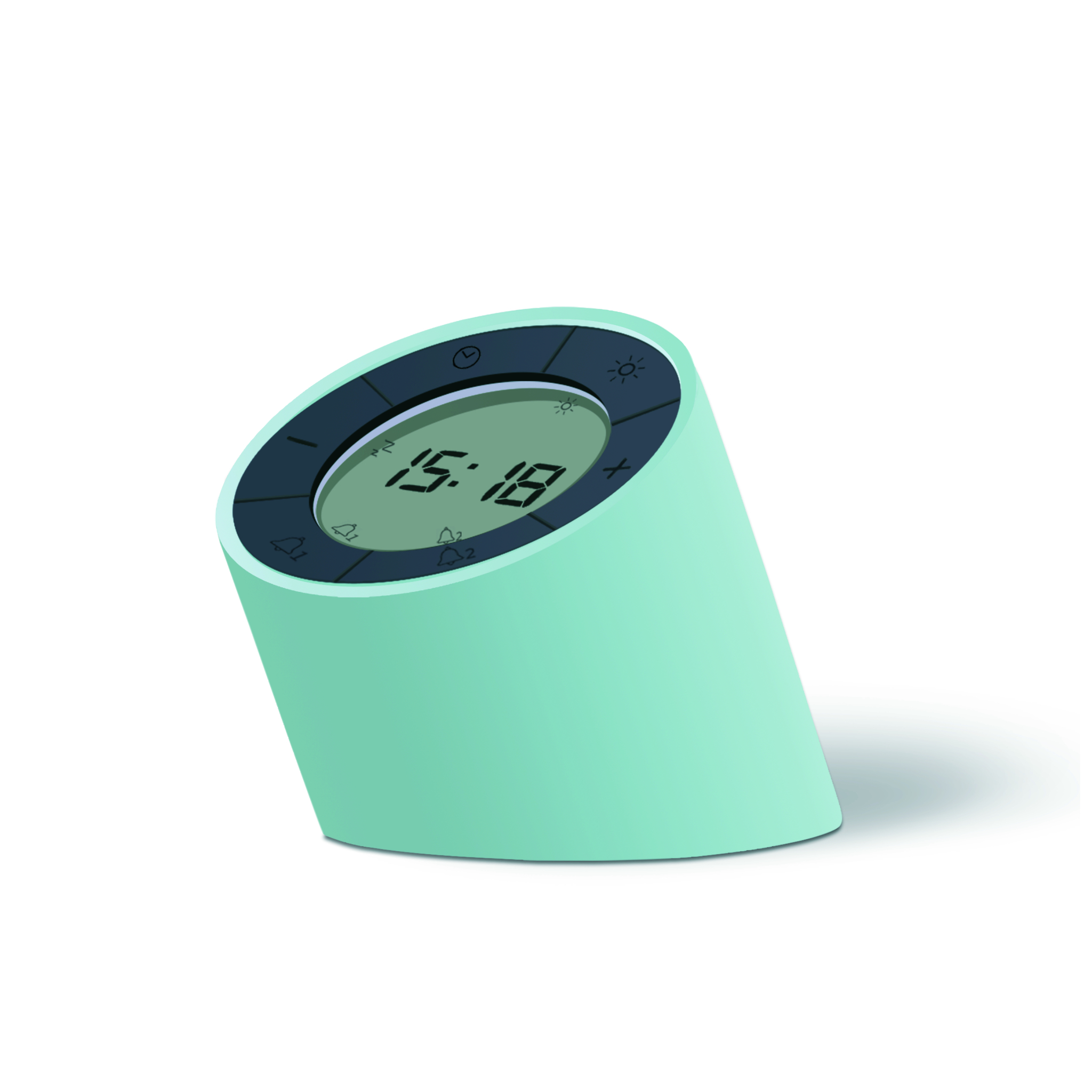 Mint green, Wendewecker, Schüttel Snooze-Funktion,