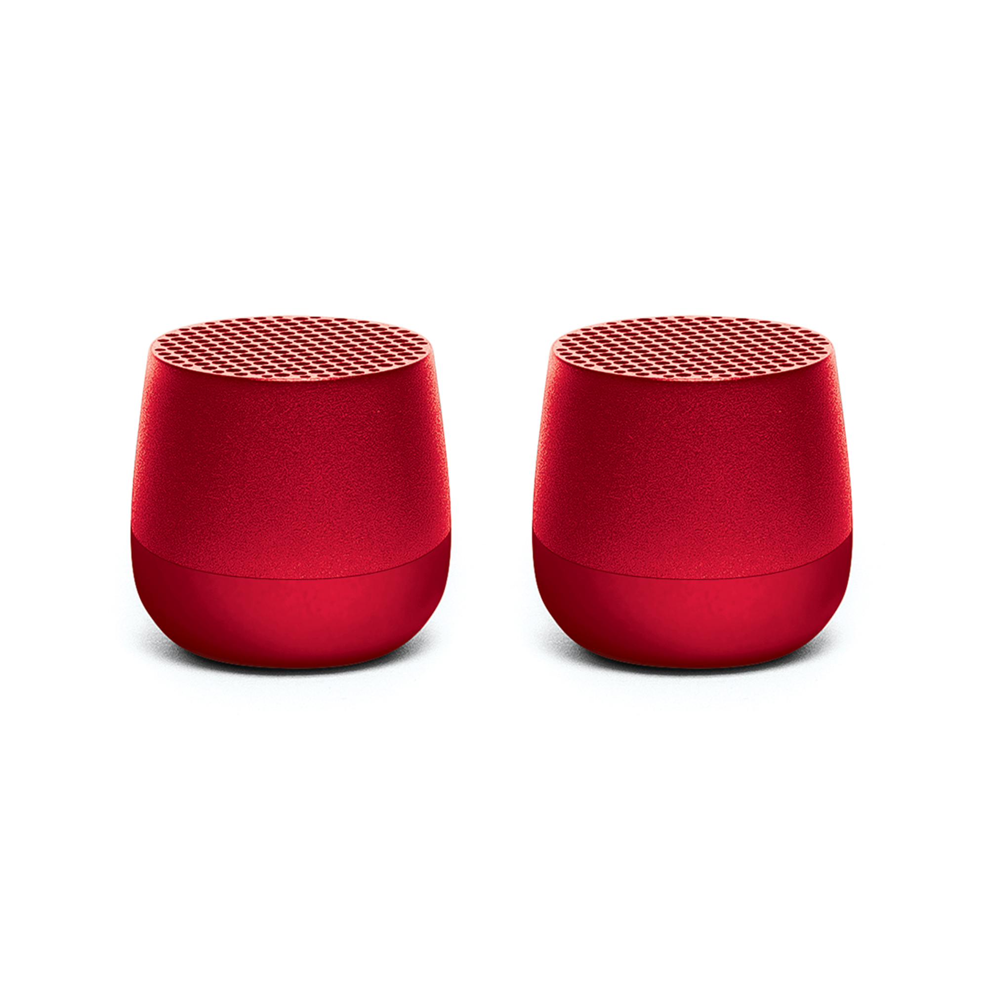 2er Set Mini-Bluetooth-Lautsprecher 3W, rot / Alum