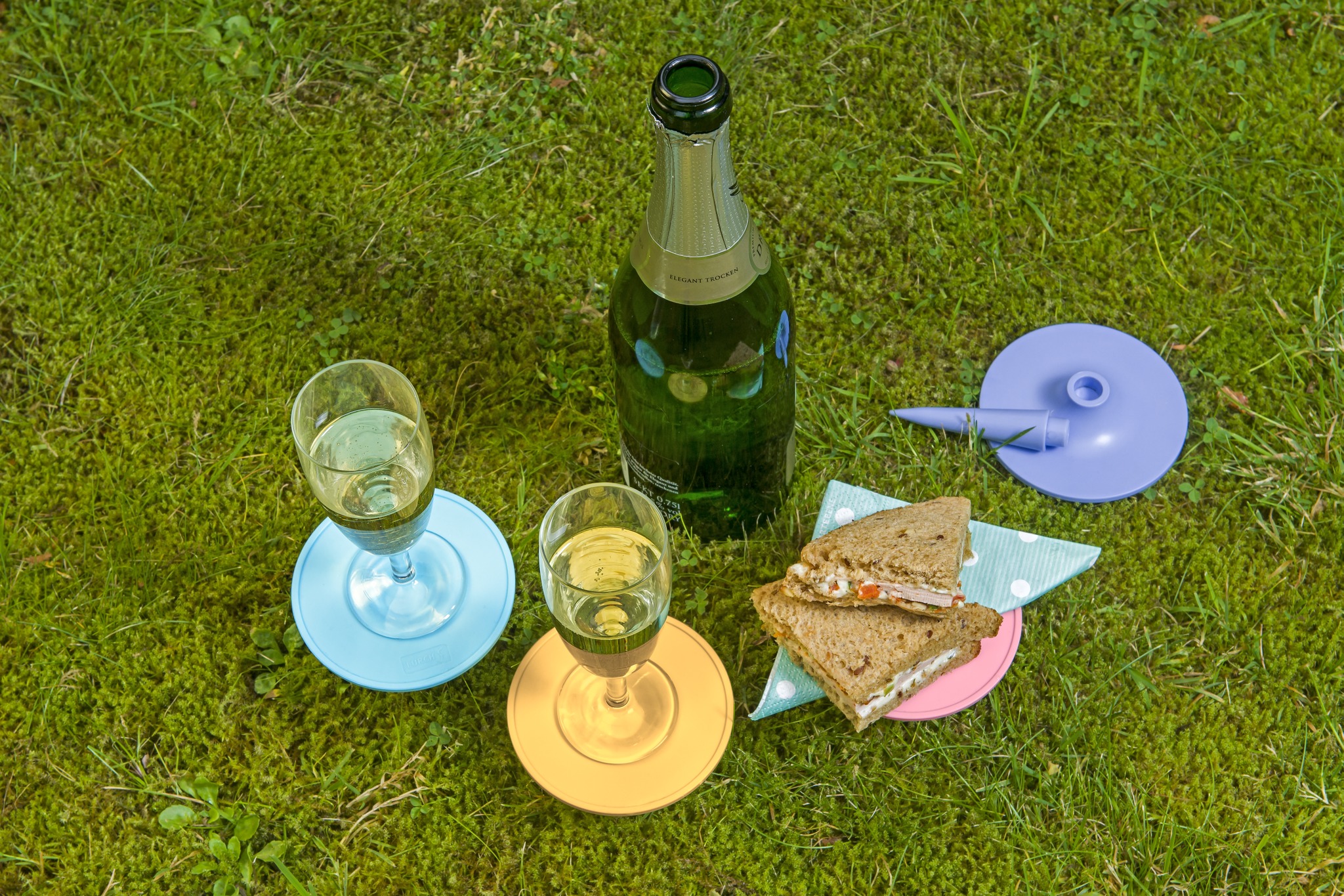 Set à 4 Farbe, Blau, Gelb, Rosa, Violet