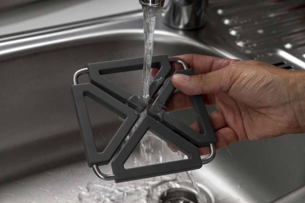 Topfuntersetzer Premium-Platin Silikon iron grey