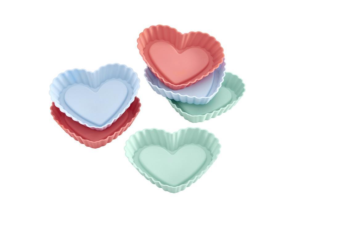 Herz, Pastel mix, Set à 6 Stk.