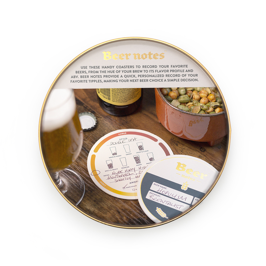Bierdeckel mit Degustationsnotiz