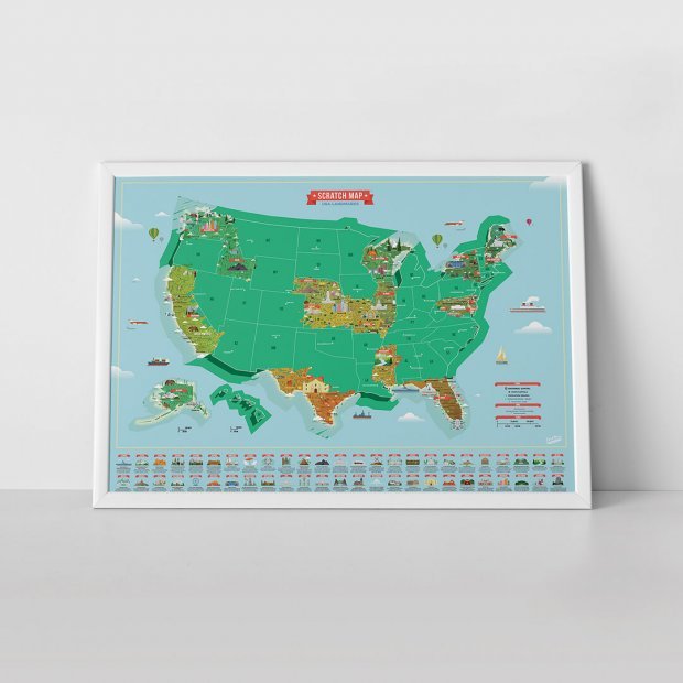 Scratch Map USA