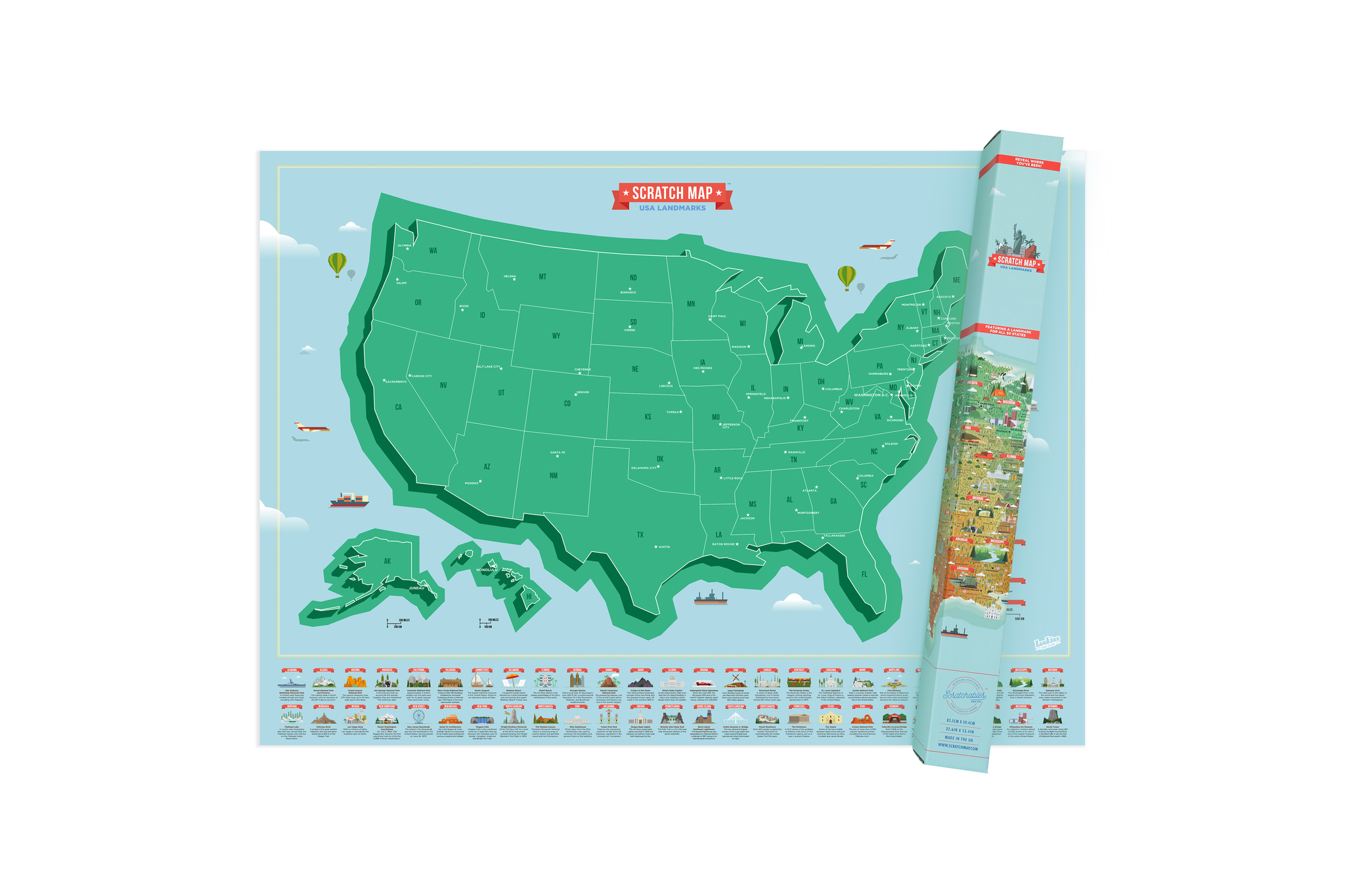 Scratch Map USA