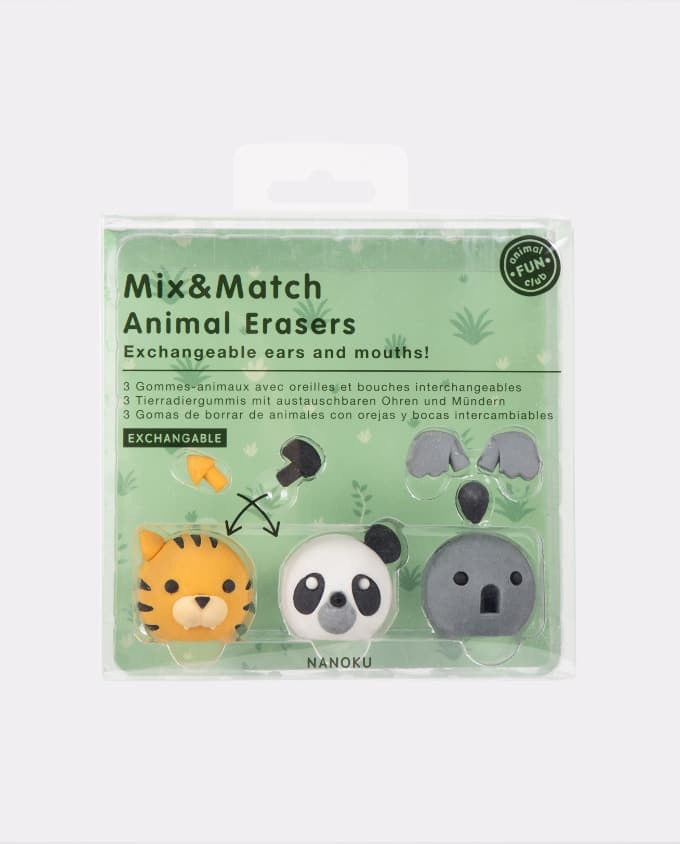 Mix &amp; Match Animal Erasers