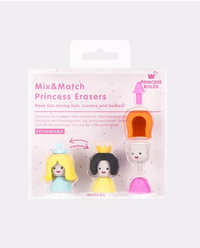 Mix &amp; Match Princess Erasers