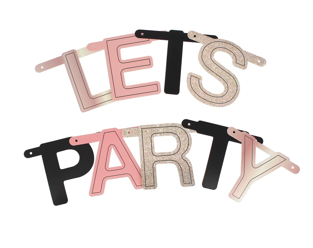 Rosé Gold DIY Party Banner