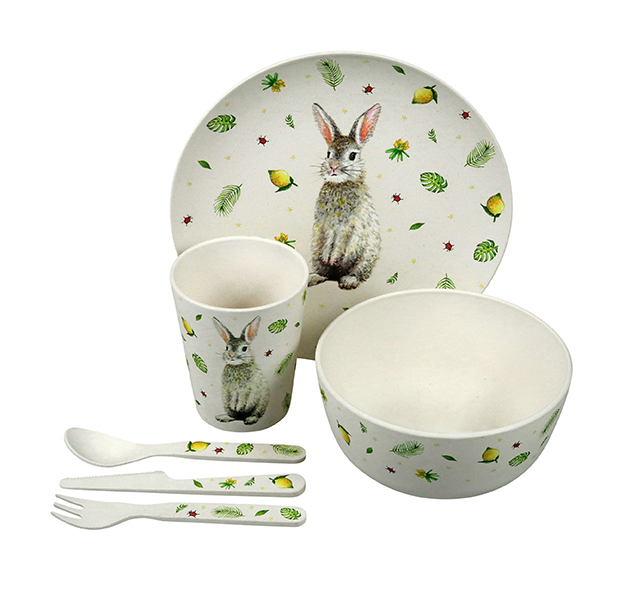 Hase, Set 6-Teilig, Bioplastik, C-PLA