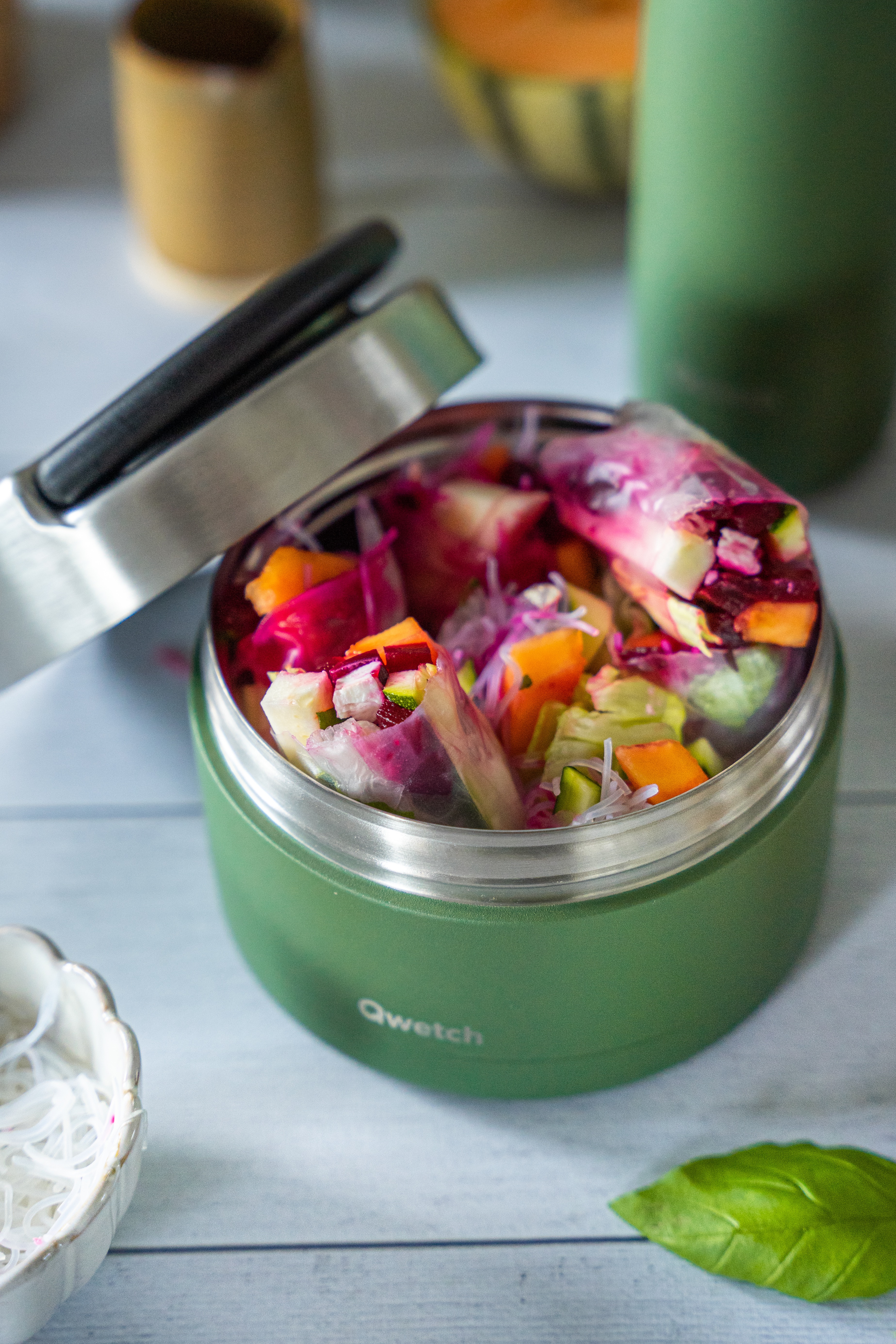 Stainless steel insulated lunch box with handle - Essensbehälter