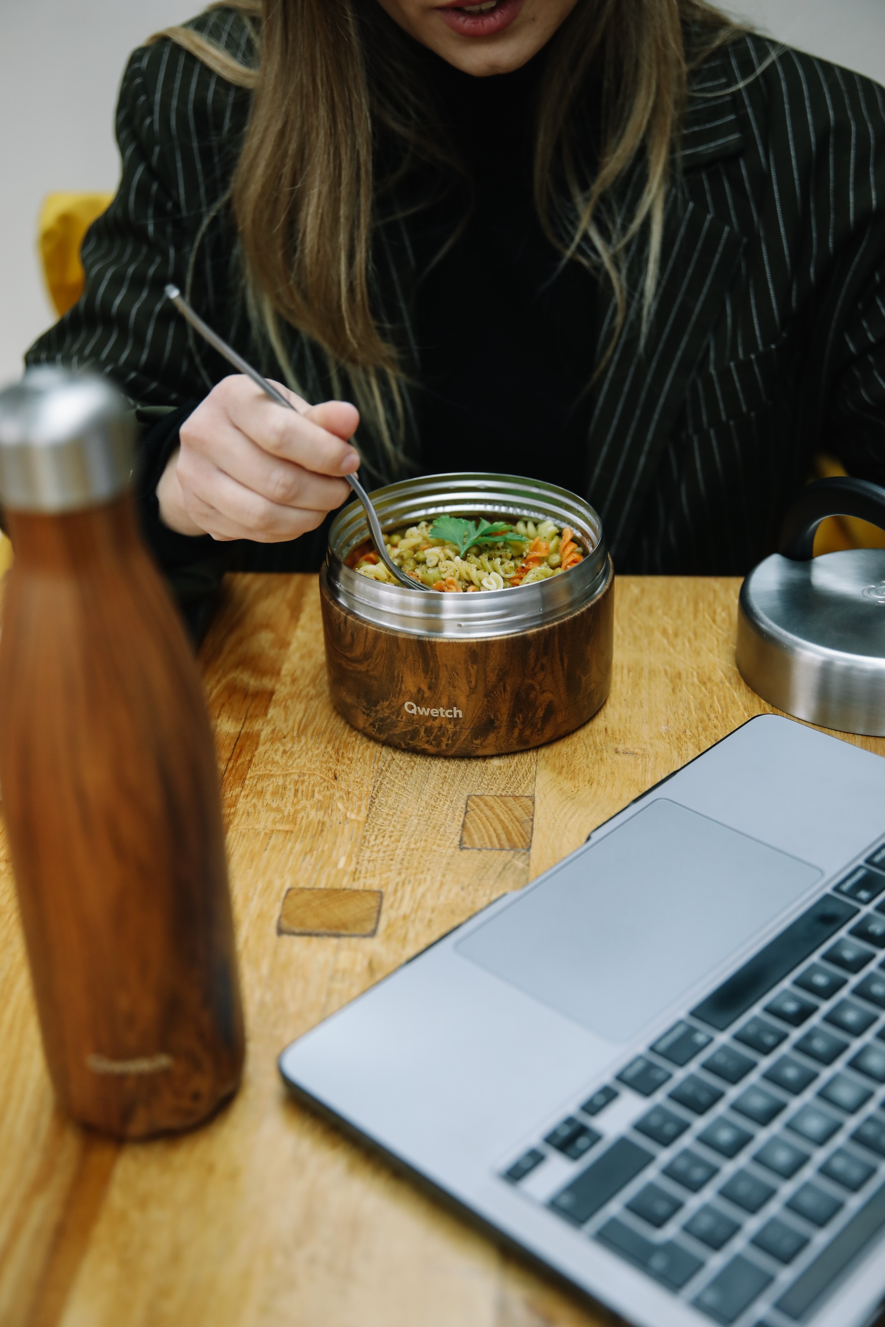 Stainless steel insulated lunch box with handle - Essensbehälter