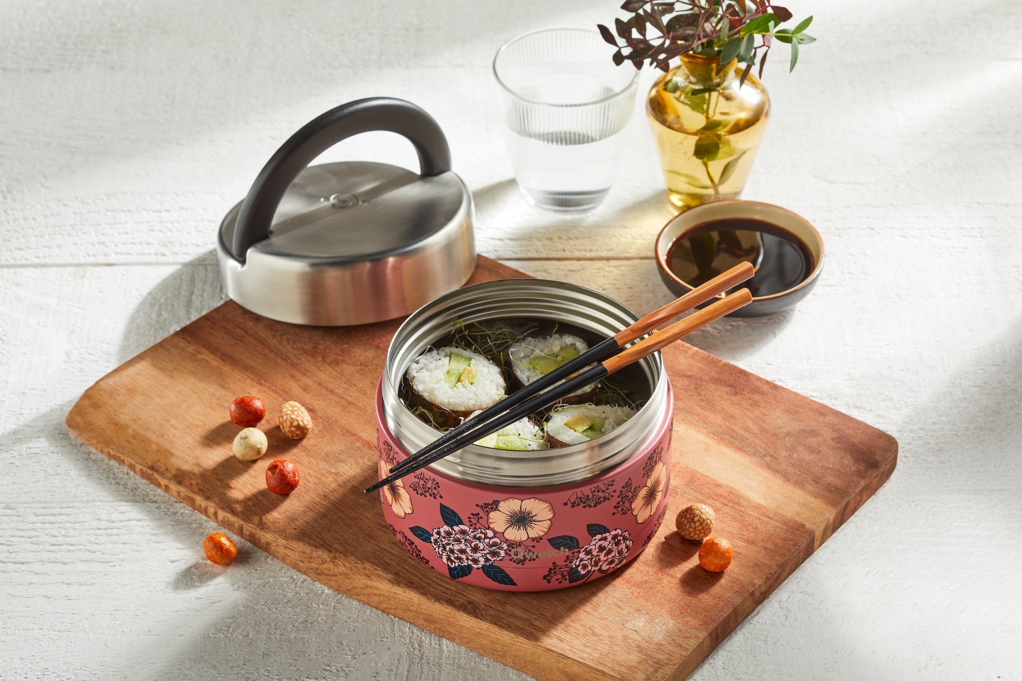 Stainless steel insulated lunch box with handle - Essensbehälter