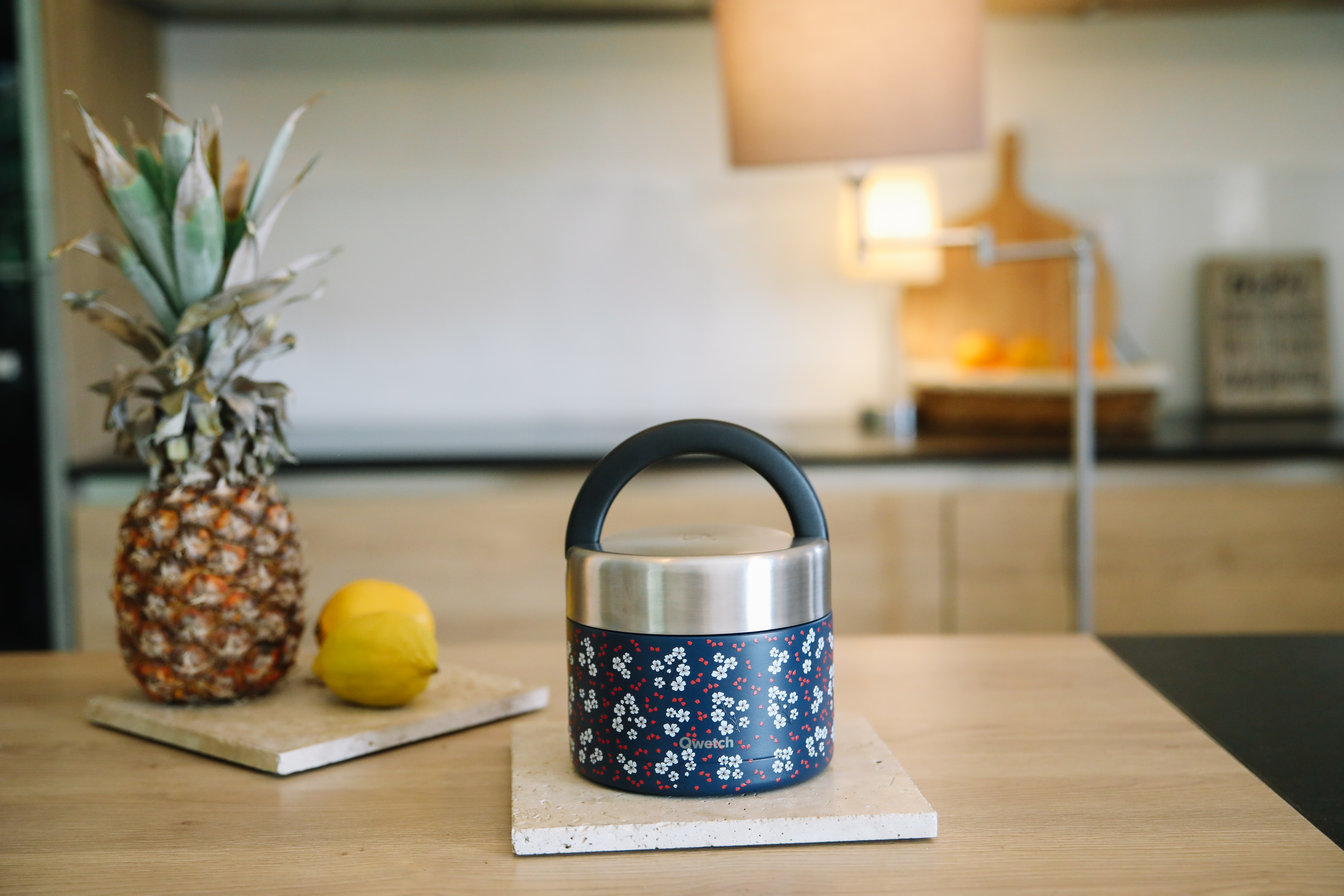 Stainless steel insulated lunch box with handle - Essensbehälter