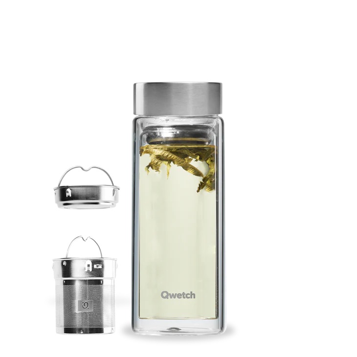 Doppelwandige Glas-Teeflasche - Tee-Flasche