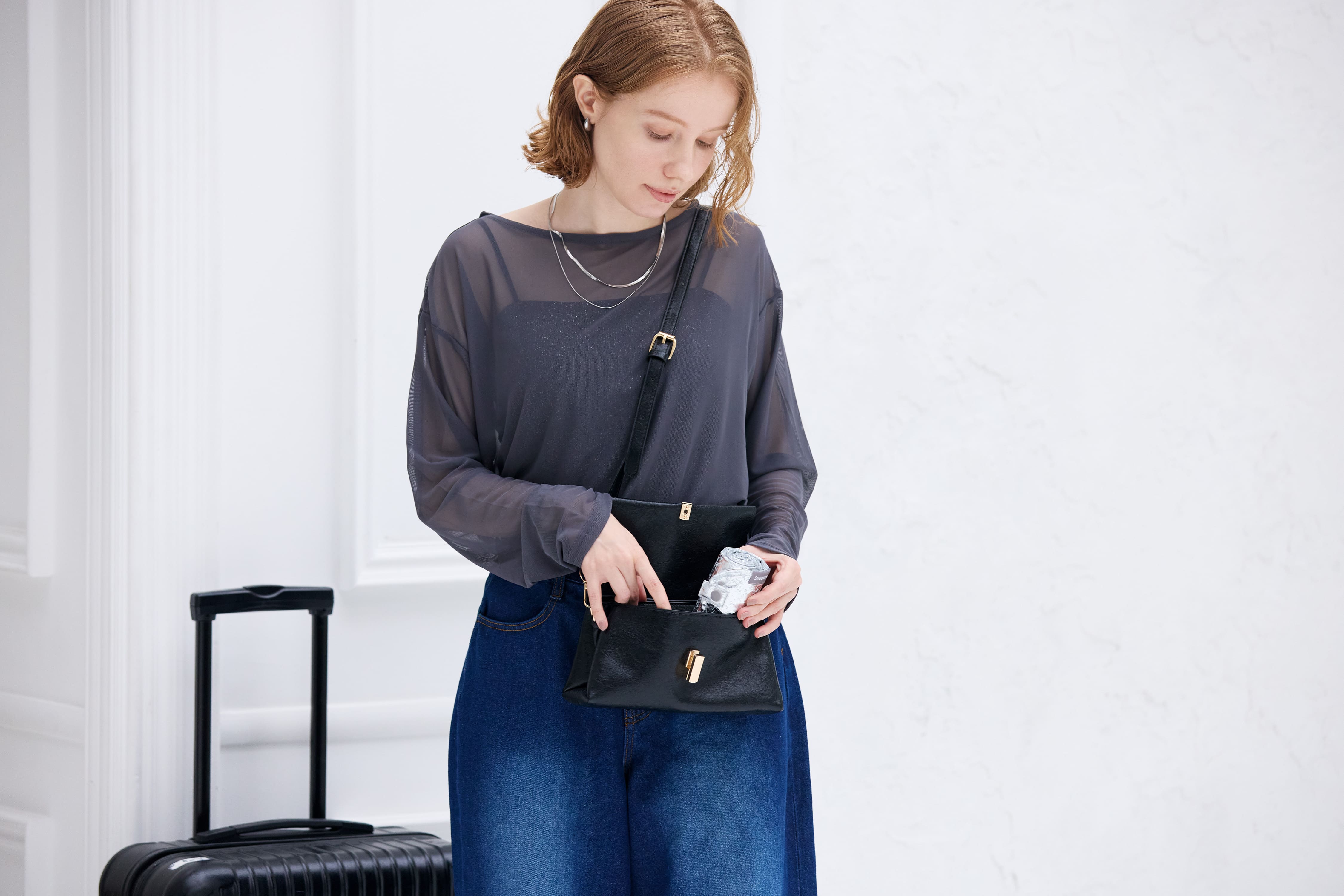 Compact Bag M - Ice Silver - Faltbare Einkaufstasche