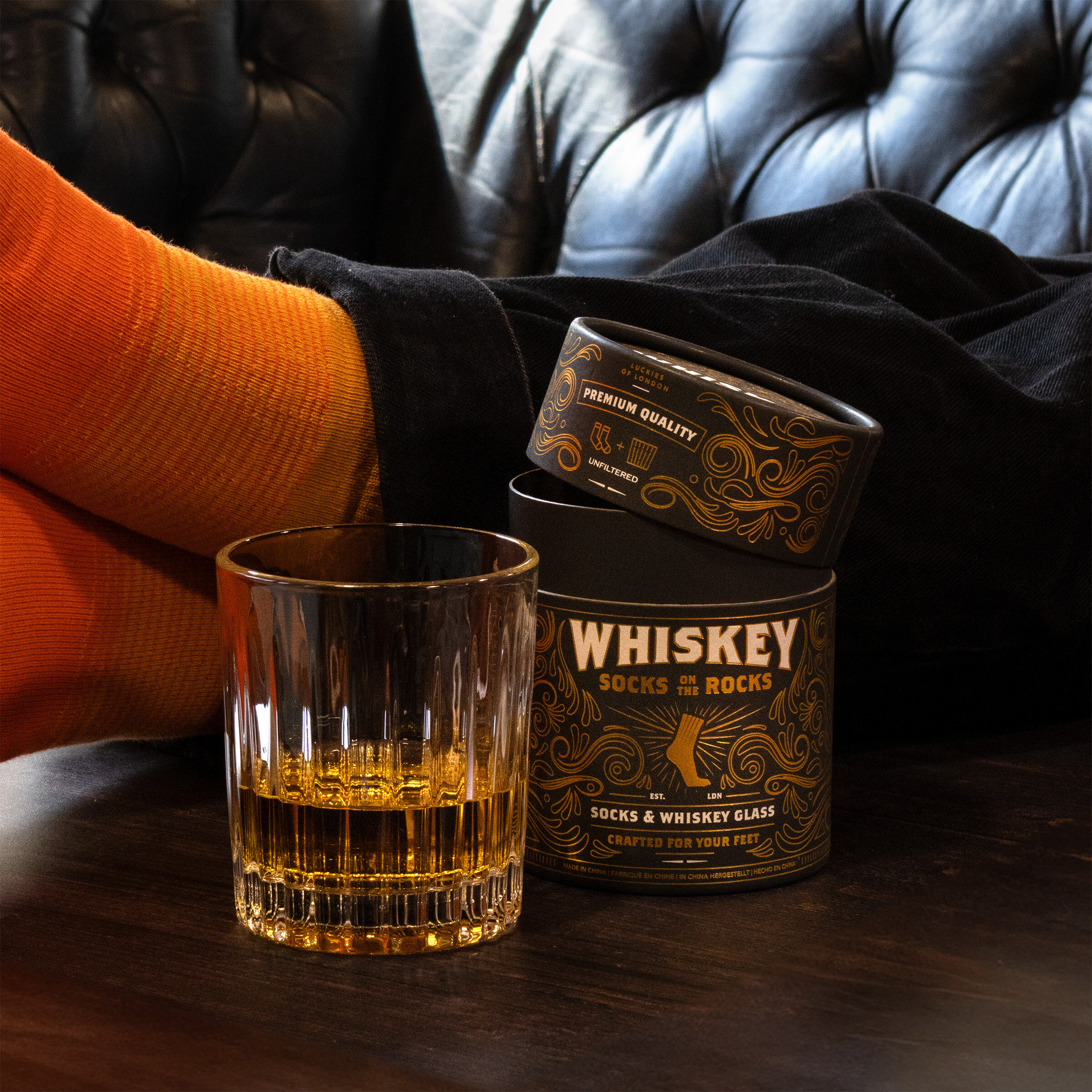 WHISKEY SOCKS ON THE ROCKS