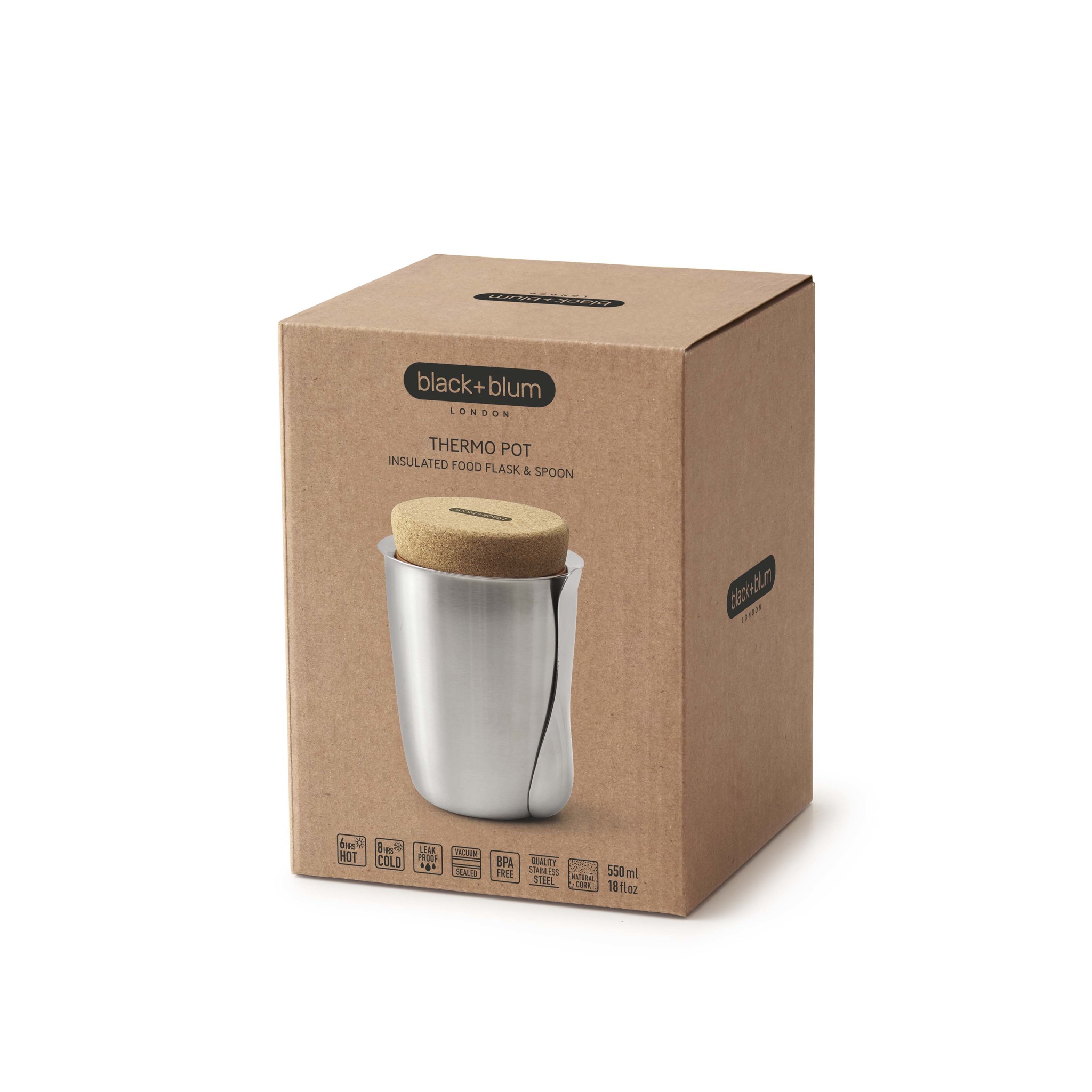 Silber, Korkdeckel stellt extra Isolierung sicher,