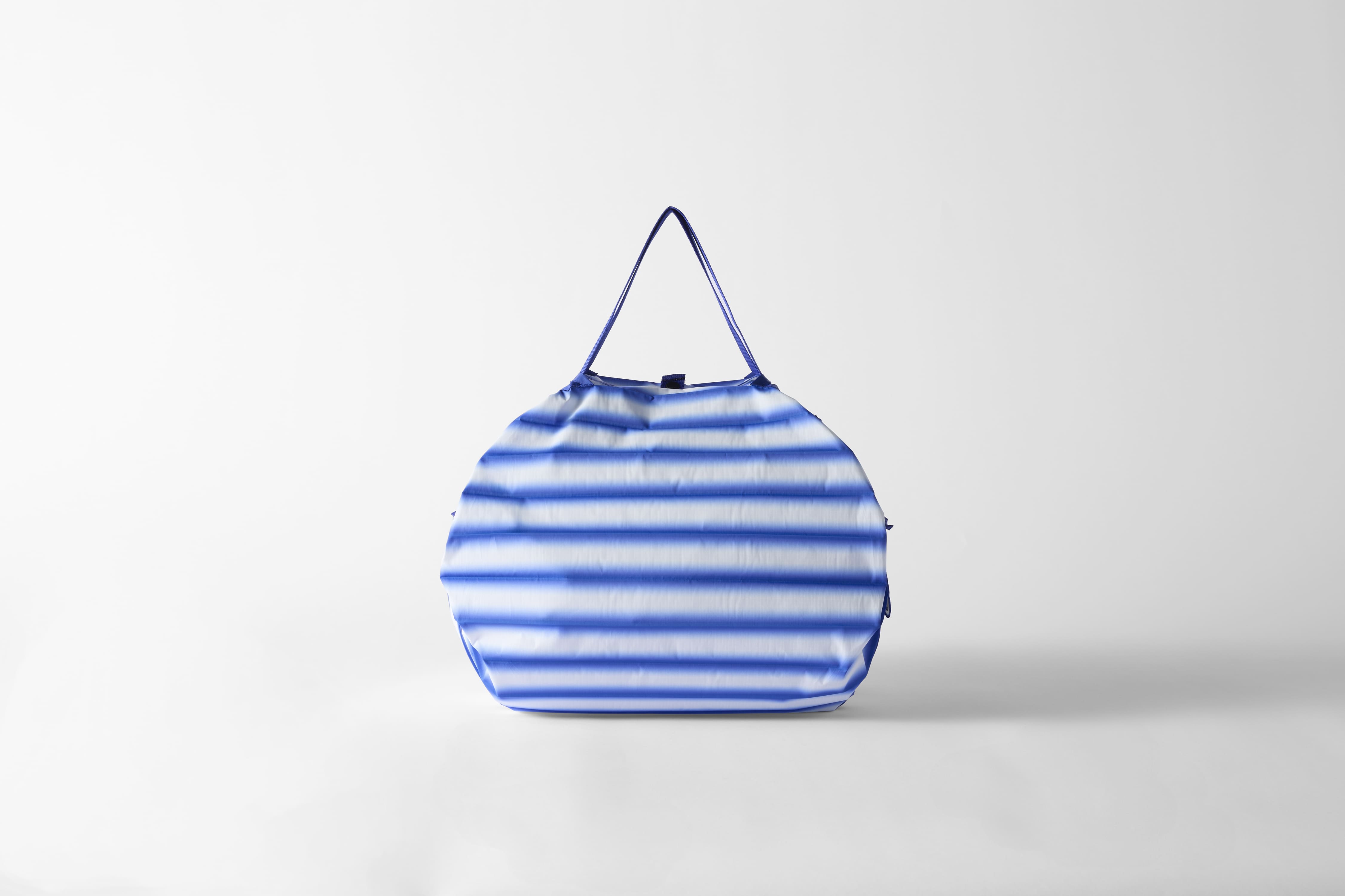 Compact Bag M, "10th Anniversary" Highlight blau - Faltbare Tasche One-Pull (patentiert)