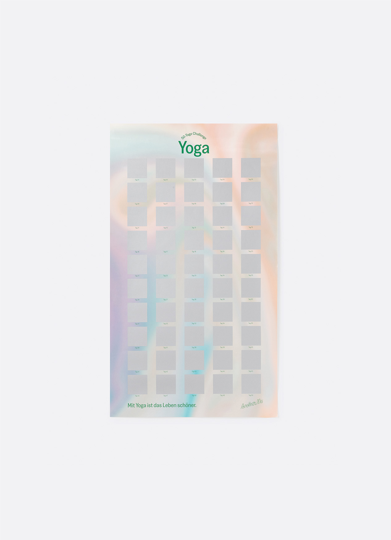 50-Tage Challenge Poster - Yoga, Deutsch