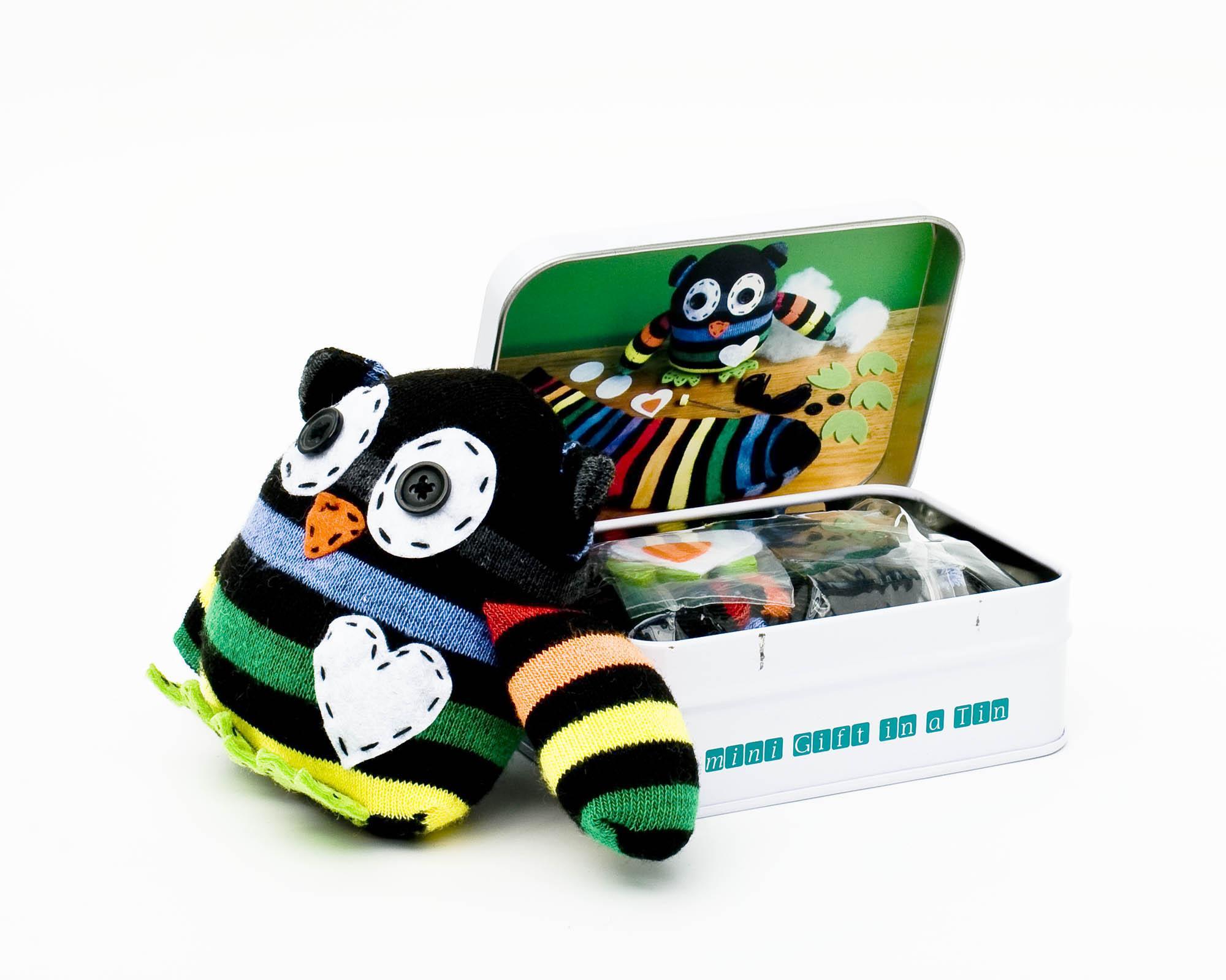 Gift in a Tin - Mini Sock Owl - Geschenkbox