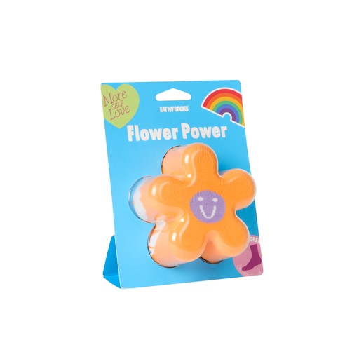 Flower Power, Socken, orange