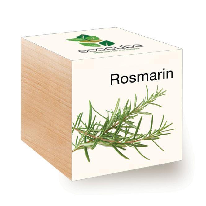 Ecocube Rosmarin - Pflanzen im Holzw&#252;rfel