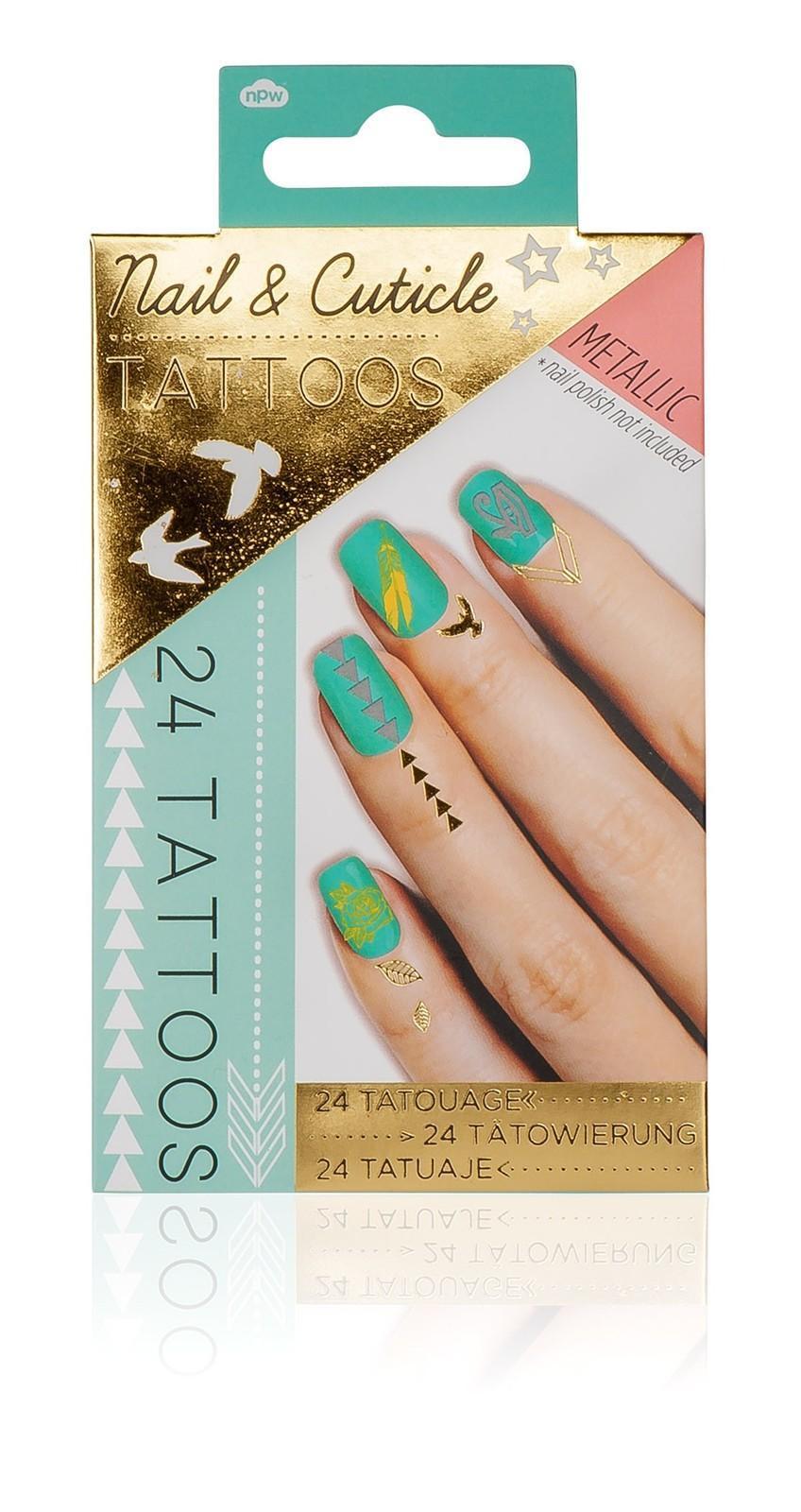 Metallic Nail &amp; Cuticle Tattoos