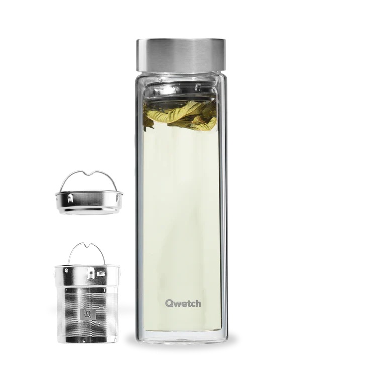 Doppelwandige Glas-Teeflasche - Tee-Flasche