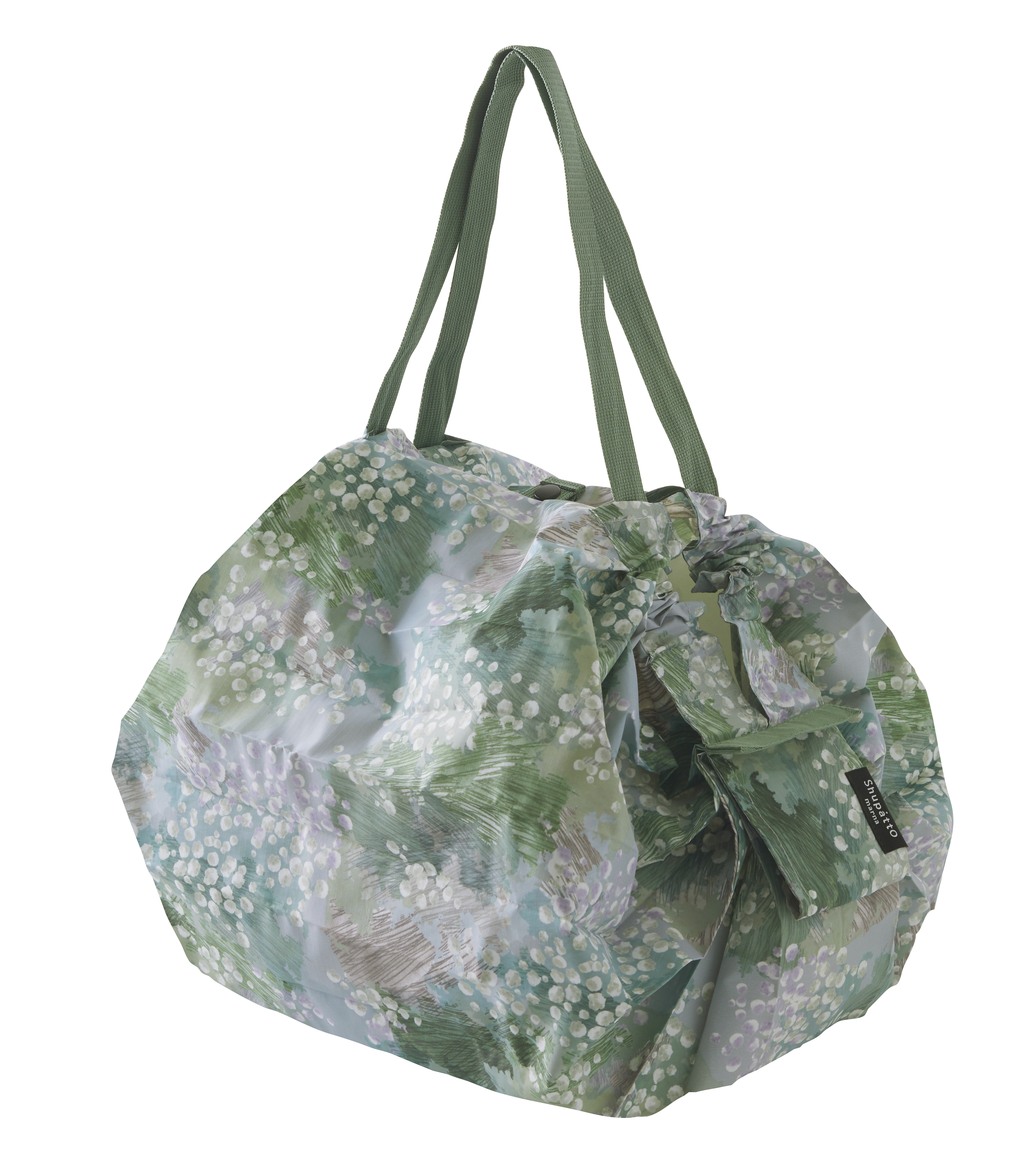 Compact Bag &quot;Far North&quot; Aquatic Wildflowers - M - Faltbare Tasche  One-Pull (patentiert)