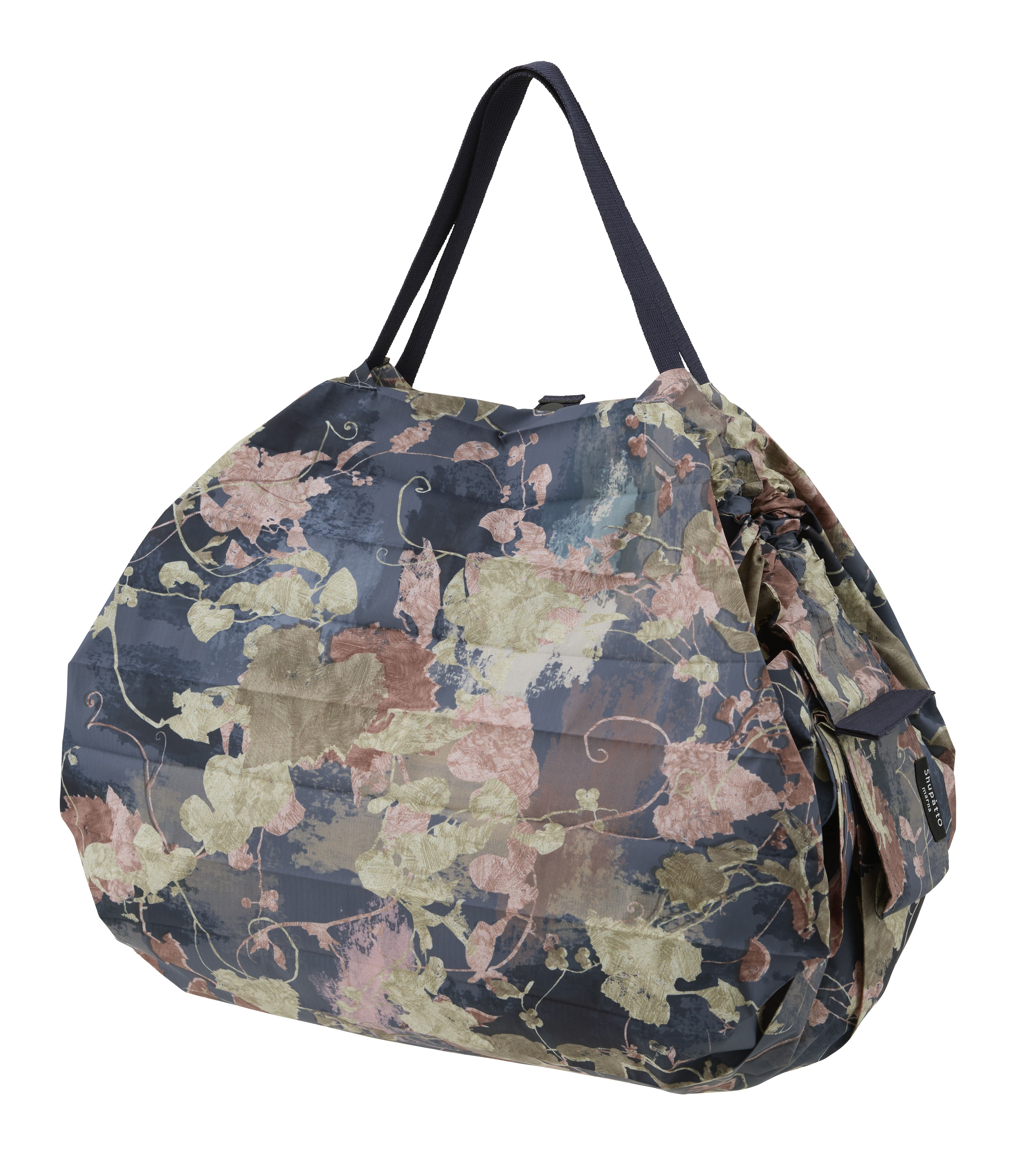 Compact Bag M, "Dreamy Conservatory"  Ivy Leaves - Faltbare Tasche  One-Pull (patentiert)