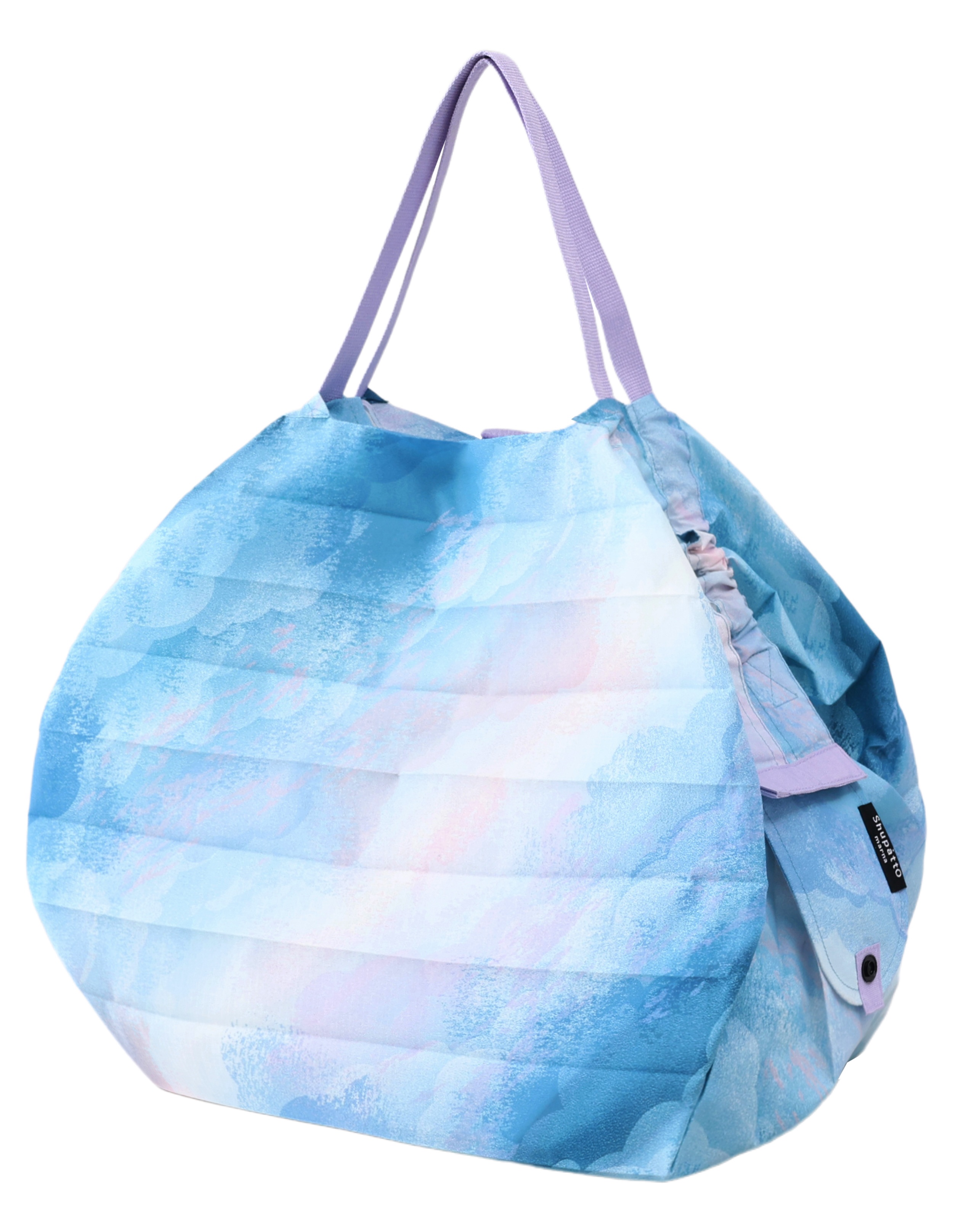 Compact Bag &quot;Mountain View&quot; Sea of Clouds- M - Faltbare Tasche  One-Pull (patentiert)