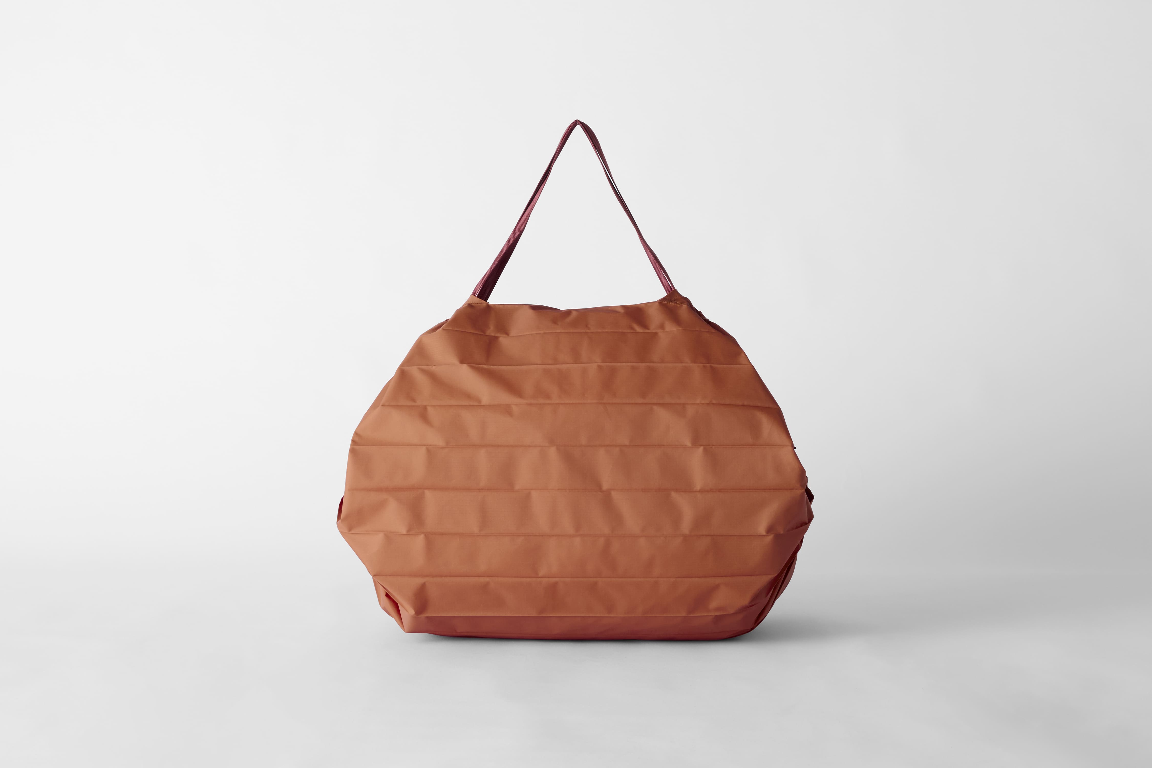 Compact Bag L - Brick Brown - Faltbare Einkaufstasche One-Pull (patentiert)