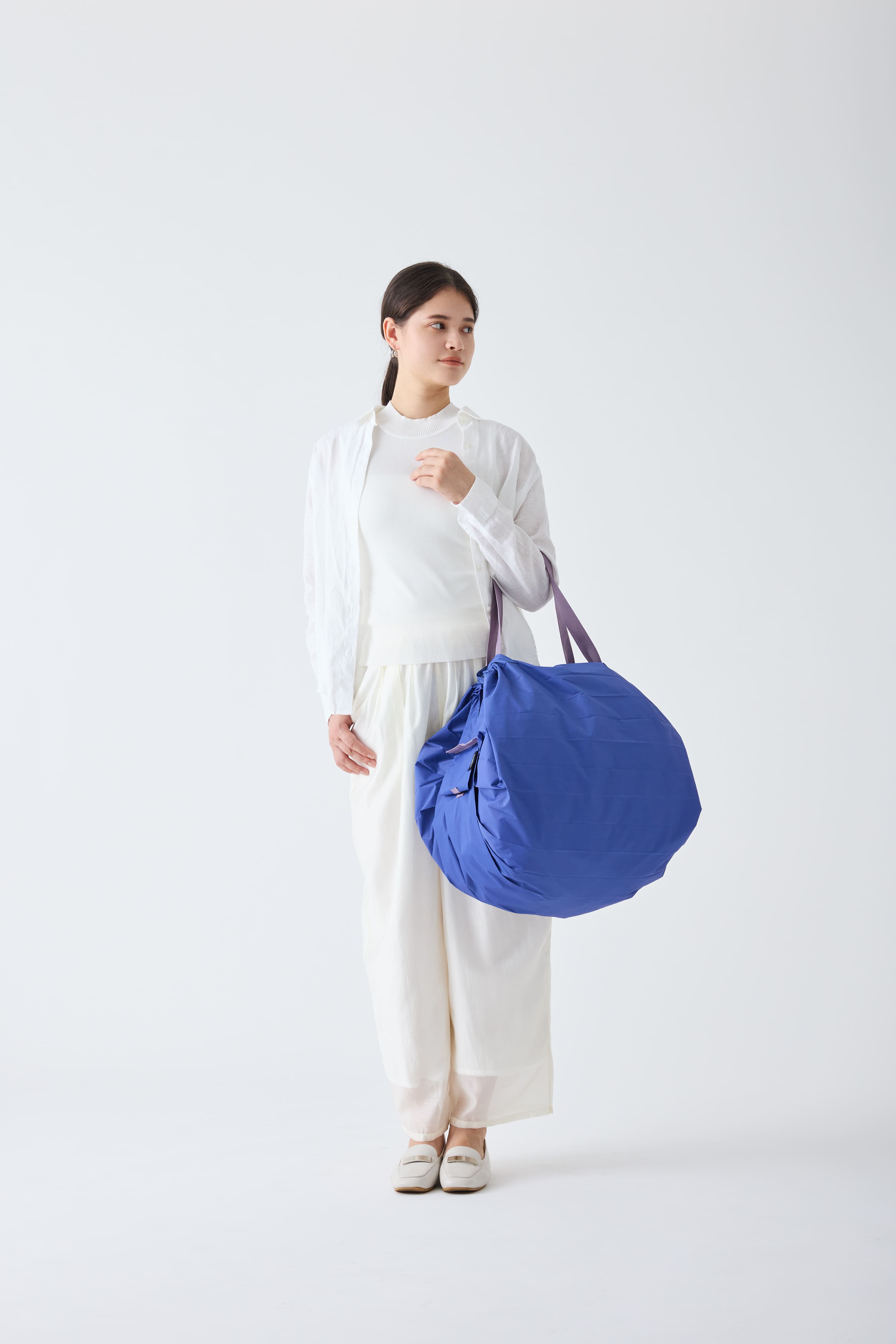 Compact Bag L - Foggy Lake - Faltbare Einkaufstasche One-Pull (patentiert)